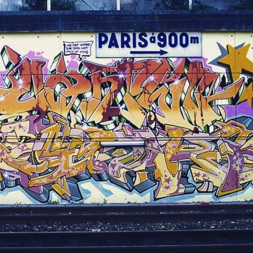 Darco & Can2 SNCF Gare du Nord 1994 - Détail fresque 50m x 6m